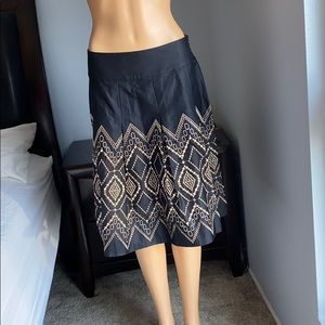 Beautiful DANA BUCHMAN Embroidered Skirt